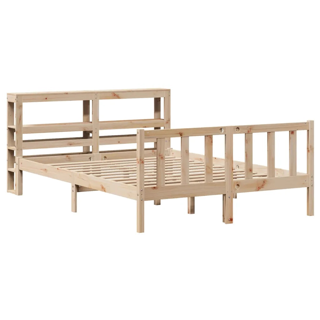 Letto senza Materasso 140x190 cm in Legno Massello di Pino