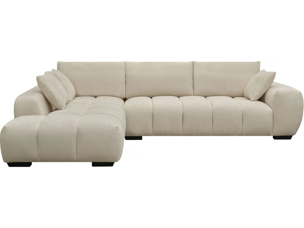 Divano angolare in tessuto "Monceau" – 3 posti – Beige
