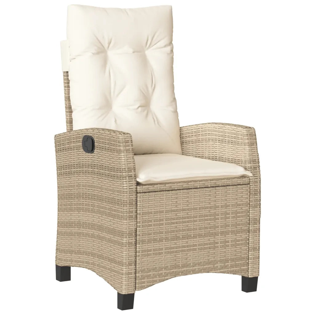 Set da Pranzo da Giardino 9 pz con Cuscini Beige in Polyrattan 3212820