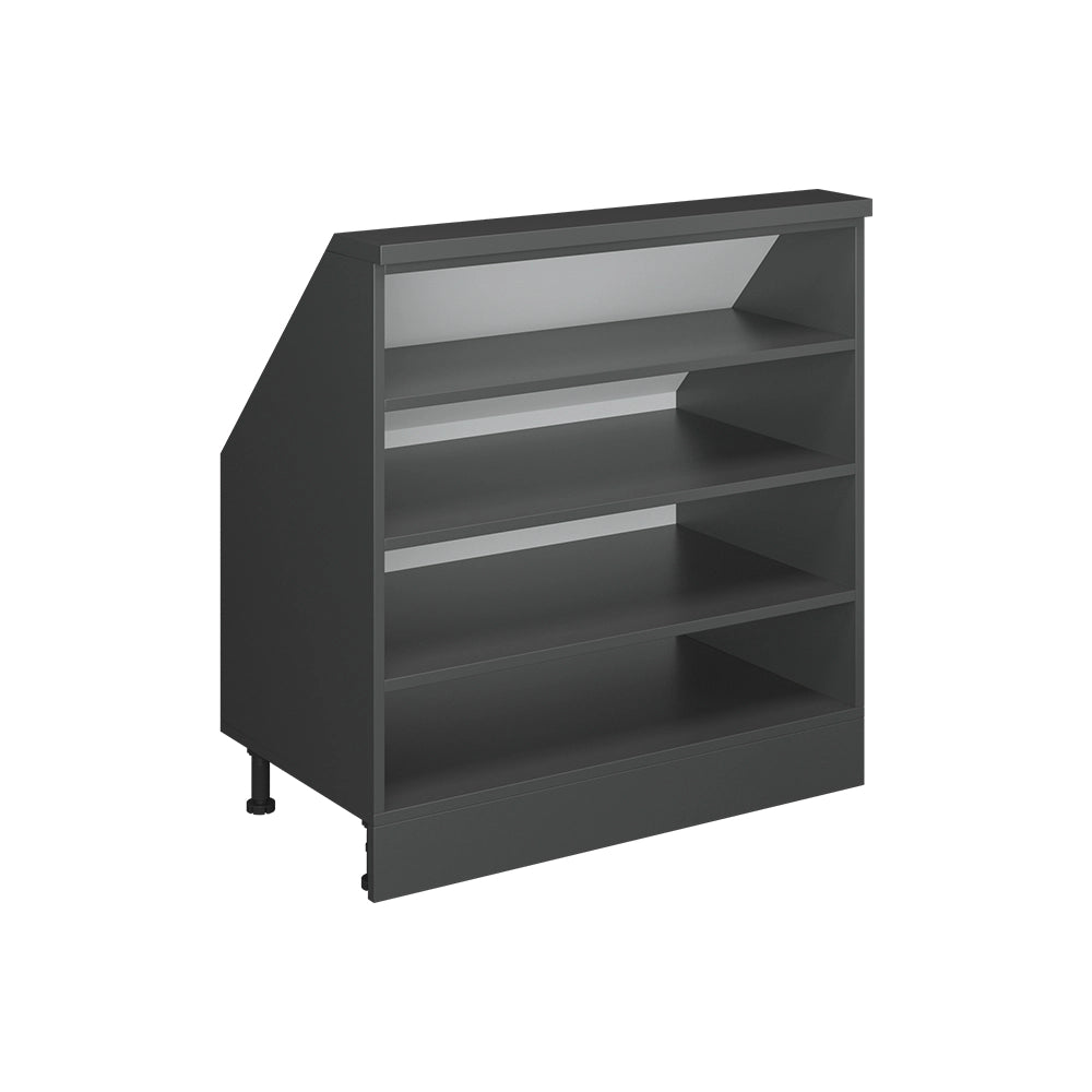 Mobile sottotetto Rion Antracite/Antracite 80 x 83.8 cm con 4 scomparti Vicco