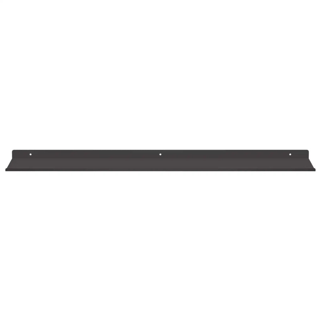 Mensola sospesa 4 pcs Nero 80 x 18 x 2,5 cm Acciaio 8004033