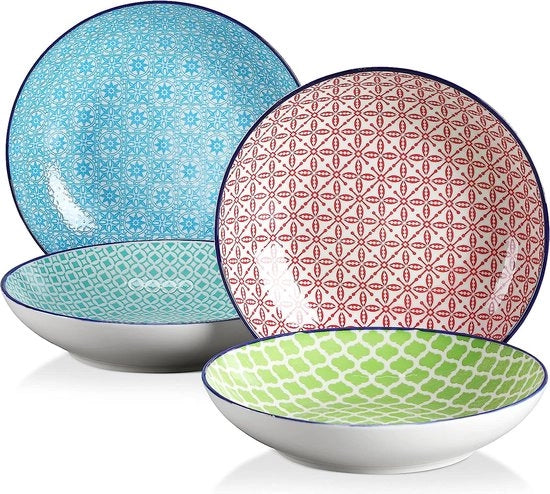Servizio da tavola in porcellana, servizio da dessert Macaron, servizio da tavola combinato in diverse colorazioni, per 4-12 persone