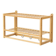 Mensola a muro per bagno bambù 30 x 55 x 225 cm naturale 03_0007046