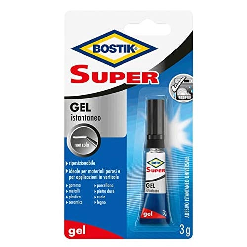 ADESIVO ISTANTANEO UNIVERSALE GEL 'SUPER' gr. 3 (clip strip)- 12 blister  - BOSTIK