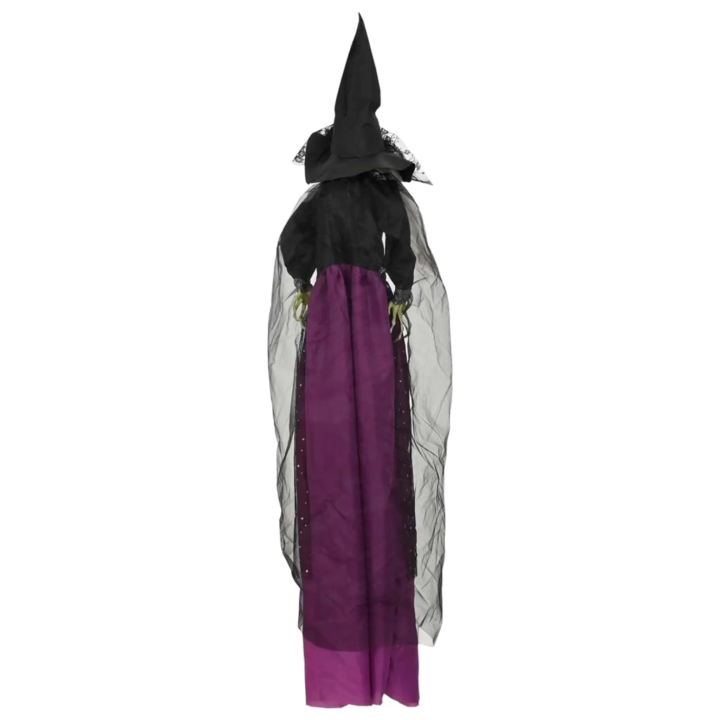 Strega di Halloween da appendere SPOOKA Viola 30 x 133 cm 42048678