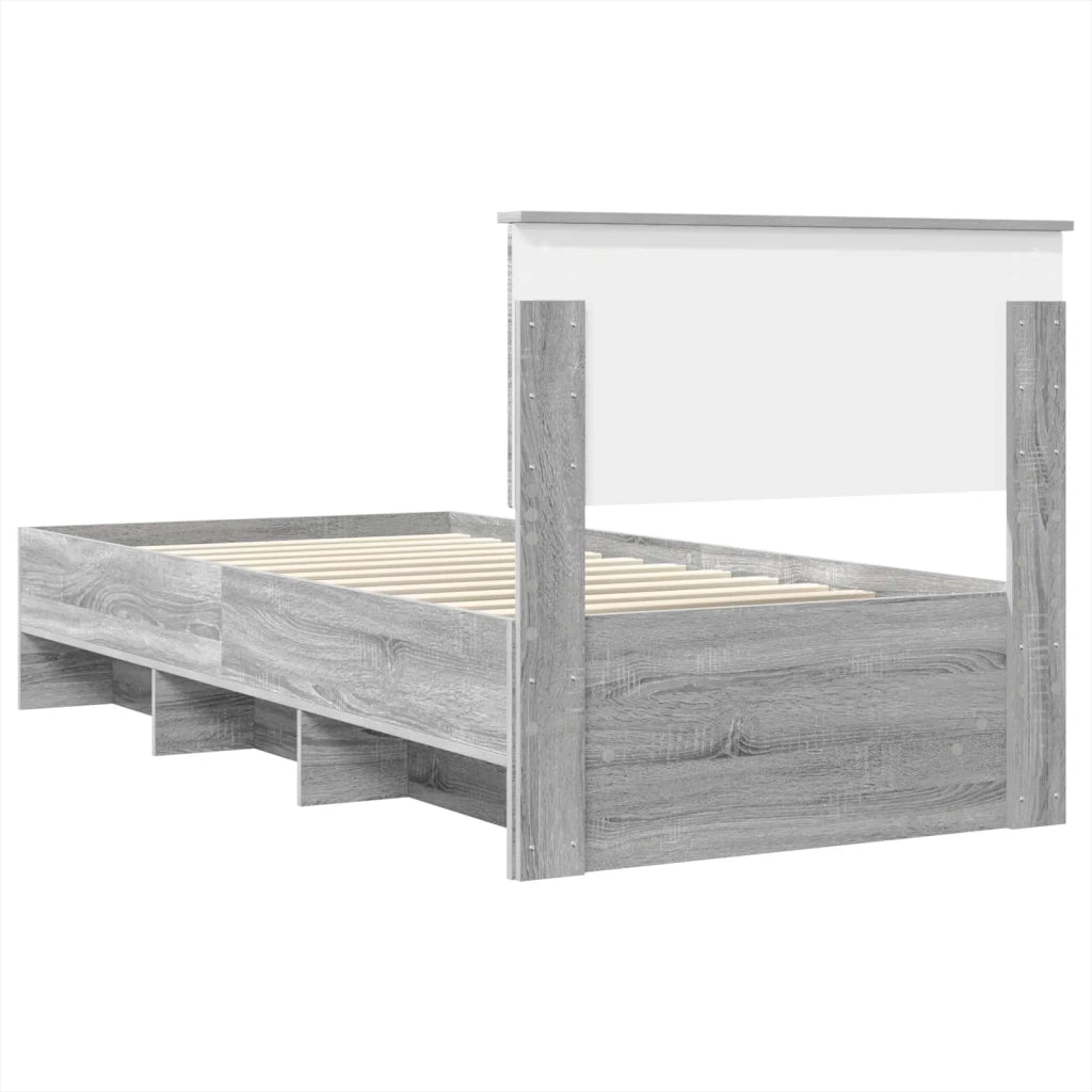 Struttura del letto Grigio Sonoma 80 x 200 cm Legno multistrato 3408905
