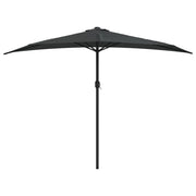 Ombrellone da balcone e palo in alluminio antracite 300 x 150 cm mezzo 02_0008311
