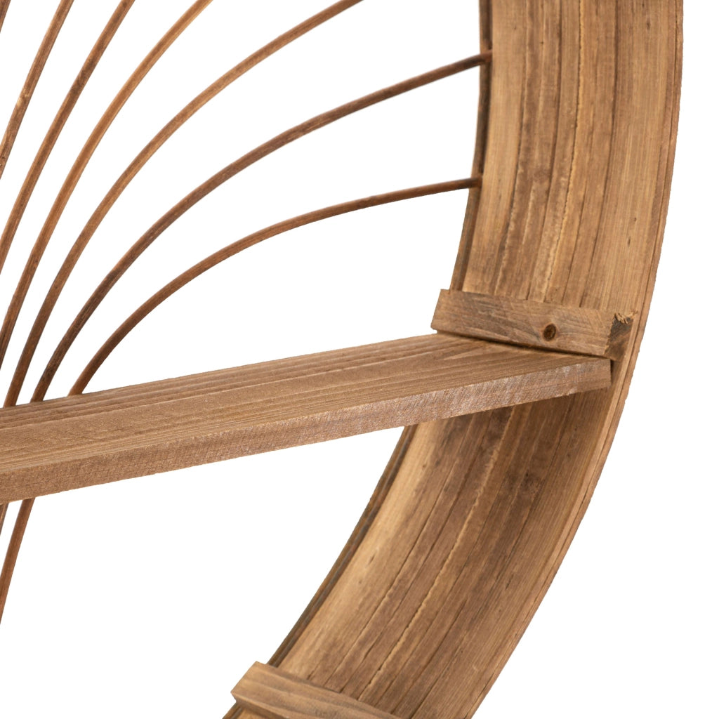 Dalitasa, Mensola 2 Ripiani, 61x11x76h cm Marrone Rovere