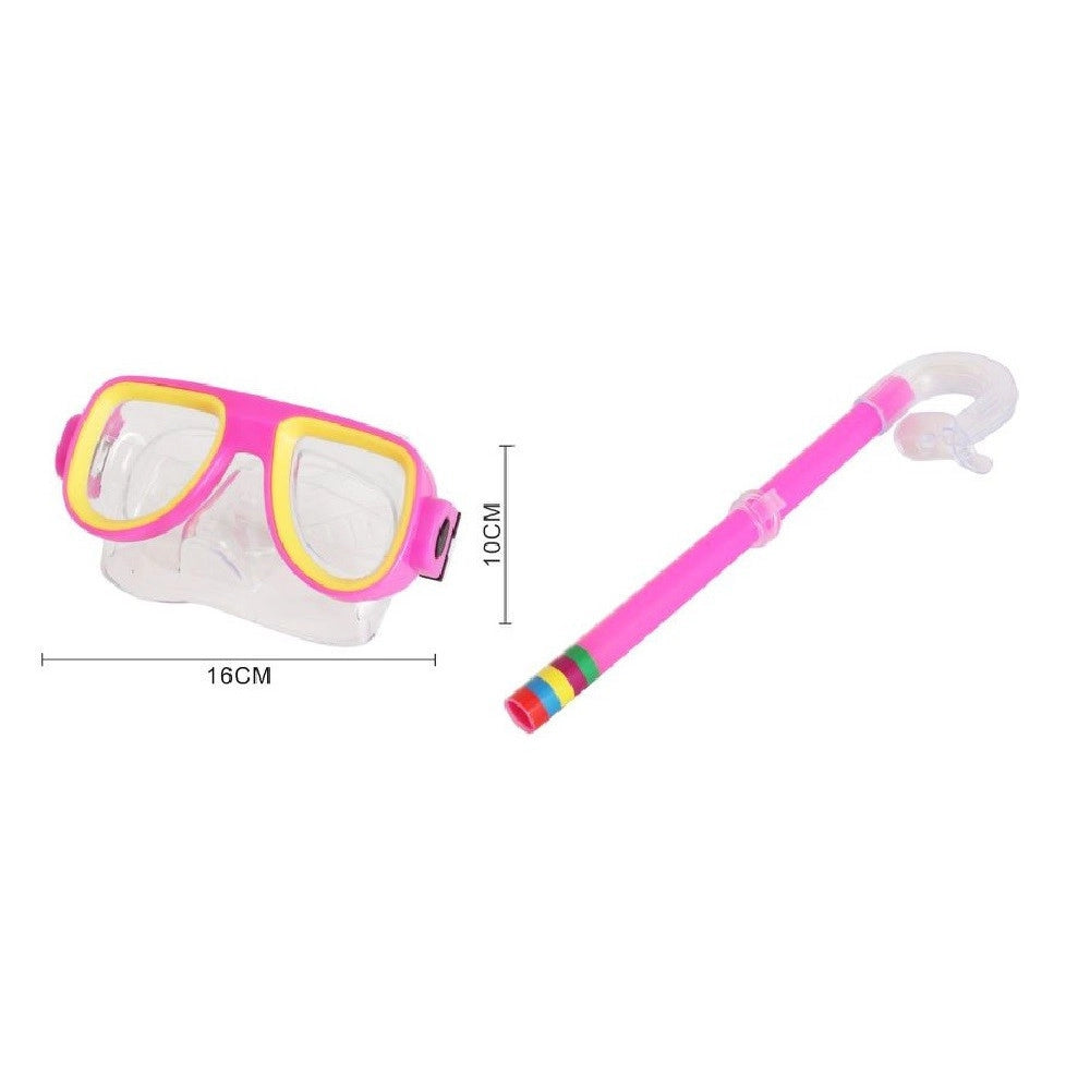 Trade Shop - Maschera Con Boccaglio Mare Nuoto Piscina Estate Sub 16x10cm Colori Vari 605412 -