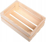 Scatola di legno - cassa di archiviazione in noce non verniciata con maniglie di forma media 40 x 28 x 15 cm (15 x 11 x 6 pollici)