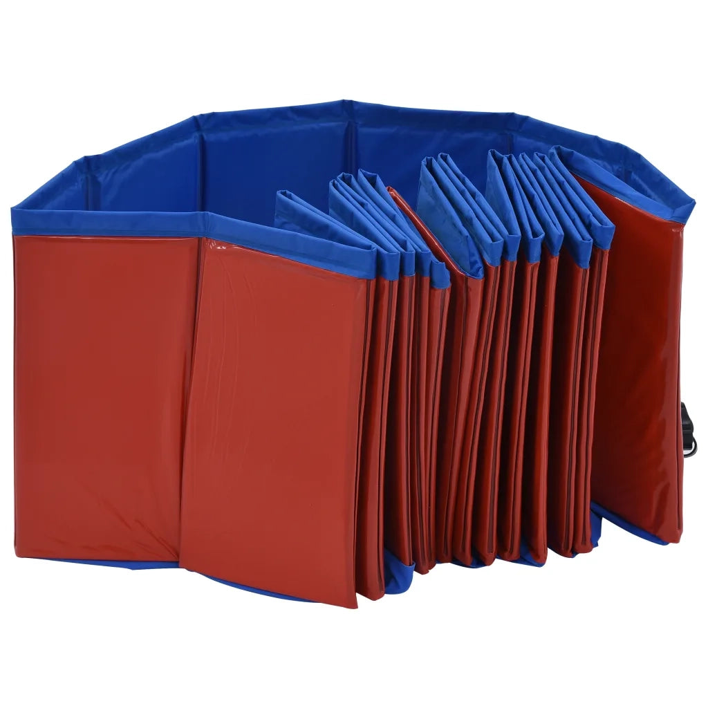 Piscina per Cani Pieghevole Rossa 160x30 cm in PVC cod mxl 66317