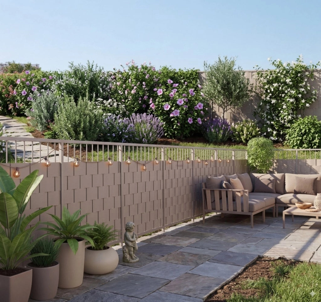 Striscia Banda Frangivista Fasce PVC Rotolo Schermo Privacy Recinzione Balcone Cancello - Tortora