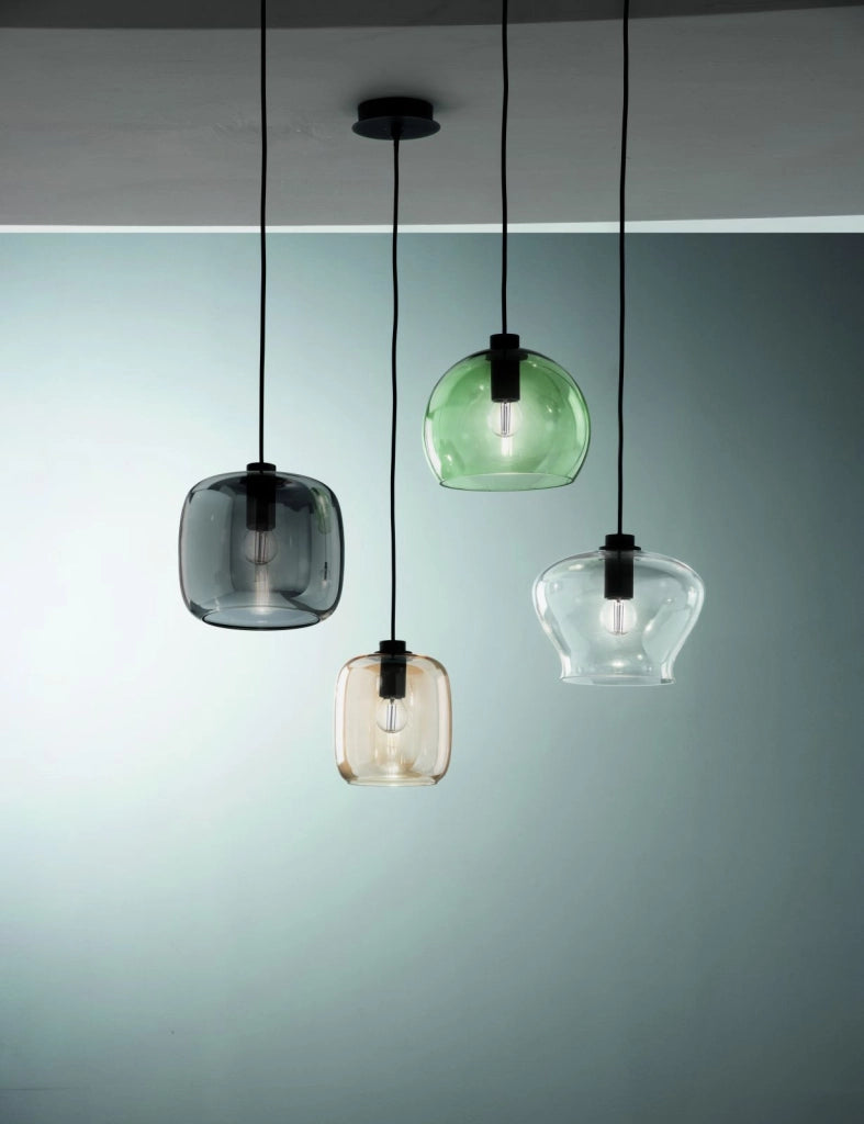 SOSPENSIONE VERVE-1 1 LUCE TRASPARENTE ATTACCO E14 SENZA BASE D' ATTACCO D.21CM