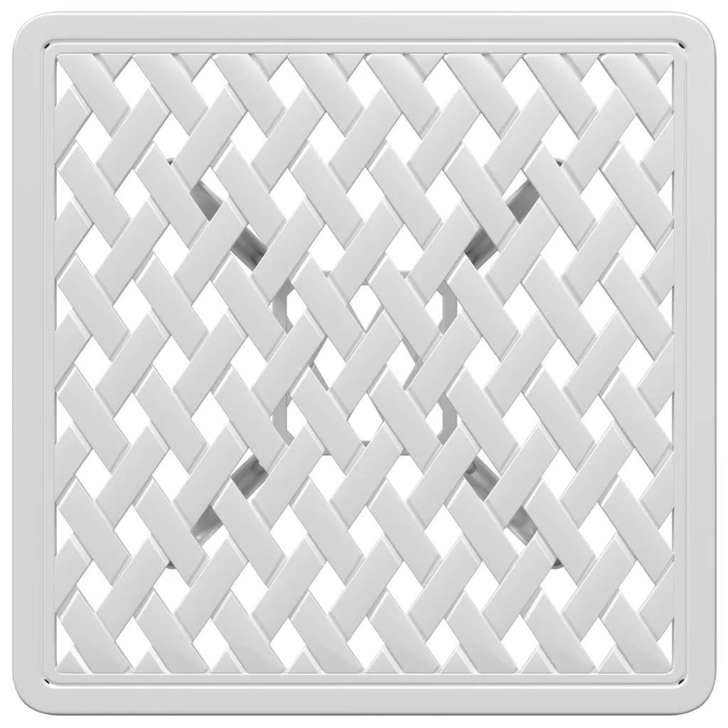 Tavolo da Giardino Bianco 53x53x53 cm in Alluminio Pressofuso 4002821