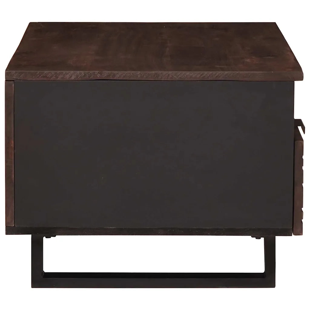 Tavolino da salotto con cassetto Marrone e Nero 80 x 54 x 40 cm 4018021