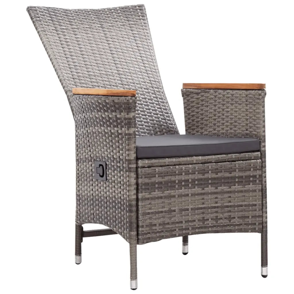 Set Mobili da Pranzo per Giardino 5 pz Grigio cod mxl 36260