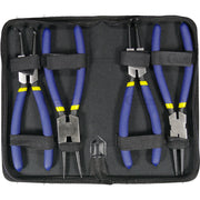 SET 4pz PINZE ANELLI ELASTICI SEEGER DRITTE ANGOLO INTERNI ESTERNI 225mm CONDOR