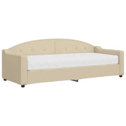 Divano letto | Sof¨¤ letto | Letto singolo con Materasso Crema 80x200 cm in Tessuto