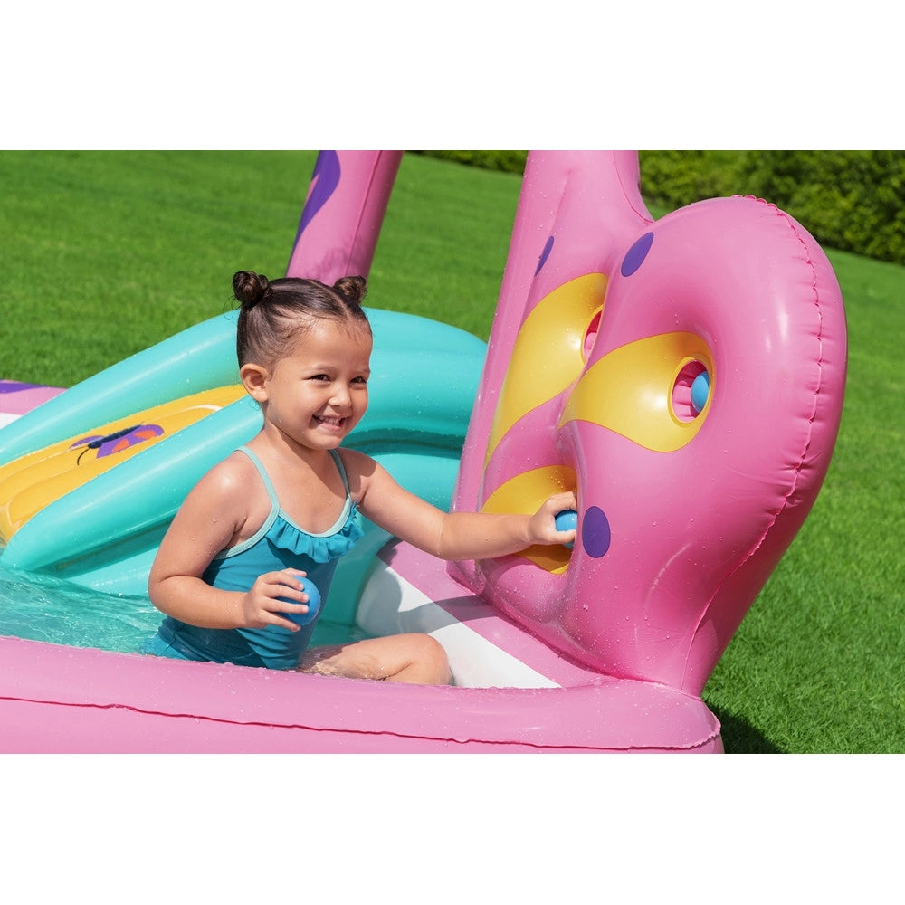 Trade Shop - Centro Giochi Gonfiabile Acquatico Per Bambine Forma Farfalla 180x180x117cm Piscina 53175 -