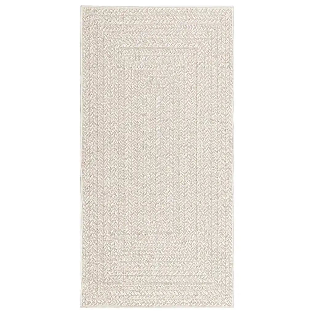 Tappeto ZIZUR Crema 80x150 cm Aspetto Iuta Interni ed Esterni