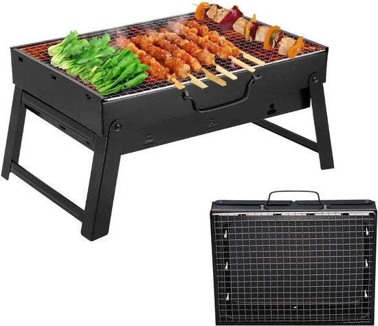 Griglia a carbone da picnic portatile Griglia da tavolo da campeggio Griglia da BBQ rimovibile Griglia da BBQ opnebbile Griglia da BBQ mini per terrazza esterna (grande)