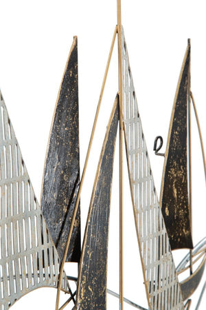 Pannello Veliero 91x2,5x55,9 cm in Ferro Multicolor