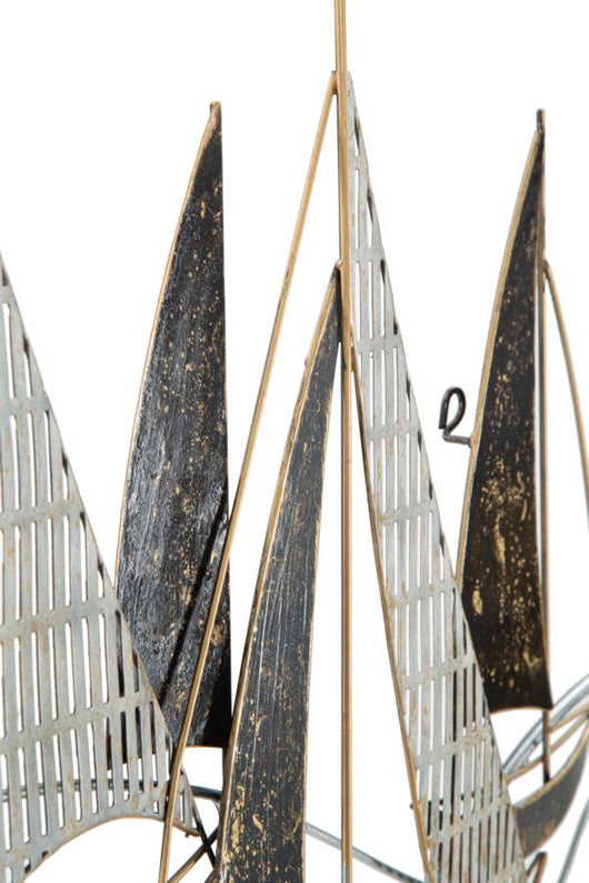 Pannello Veliero 91x2,5x55,9 cm in Ferro Multicolor