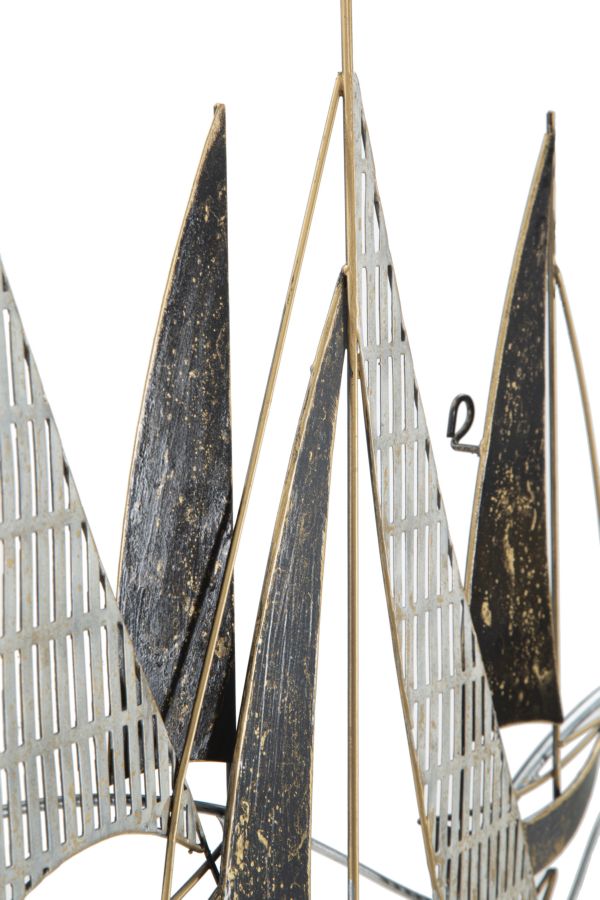 Pannello Veliero 91x2,5x55,9 cm in Ferro Multicolor