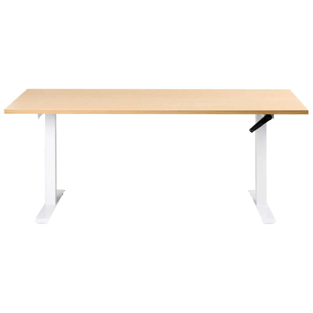 Scrivania regolabile in altezza elettricamente bianco 180 x 72 cm Struttura in acciaio verniciato a polvere
