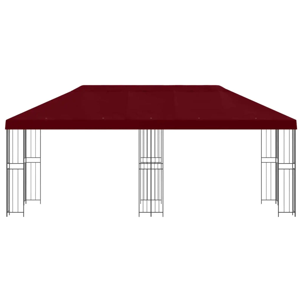 Gazebo con pareti laterali 6 x 3 m Borgogna