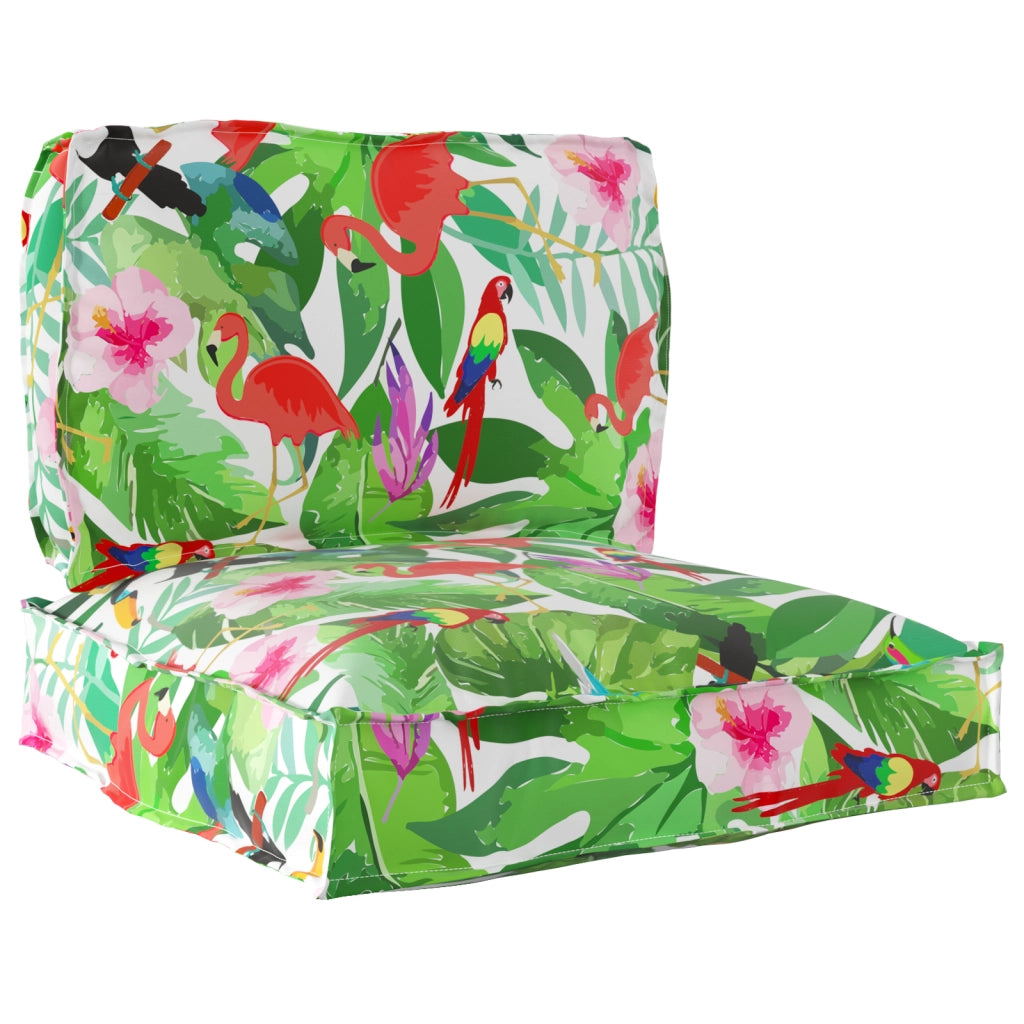 Set di cuscini per pallet 2 pezzi in tessuto Oxford multicolore