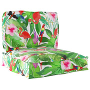 Set di cuscini per pallet 2 pezzi in tessuto Oxford multicolore