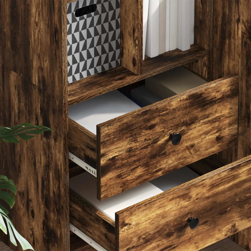 Credenza con cassetto Rovere fumé 45,5 x 34 x 127 cm 869366