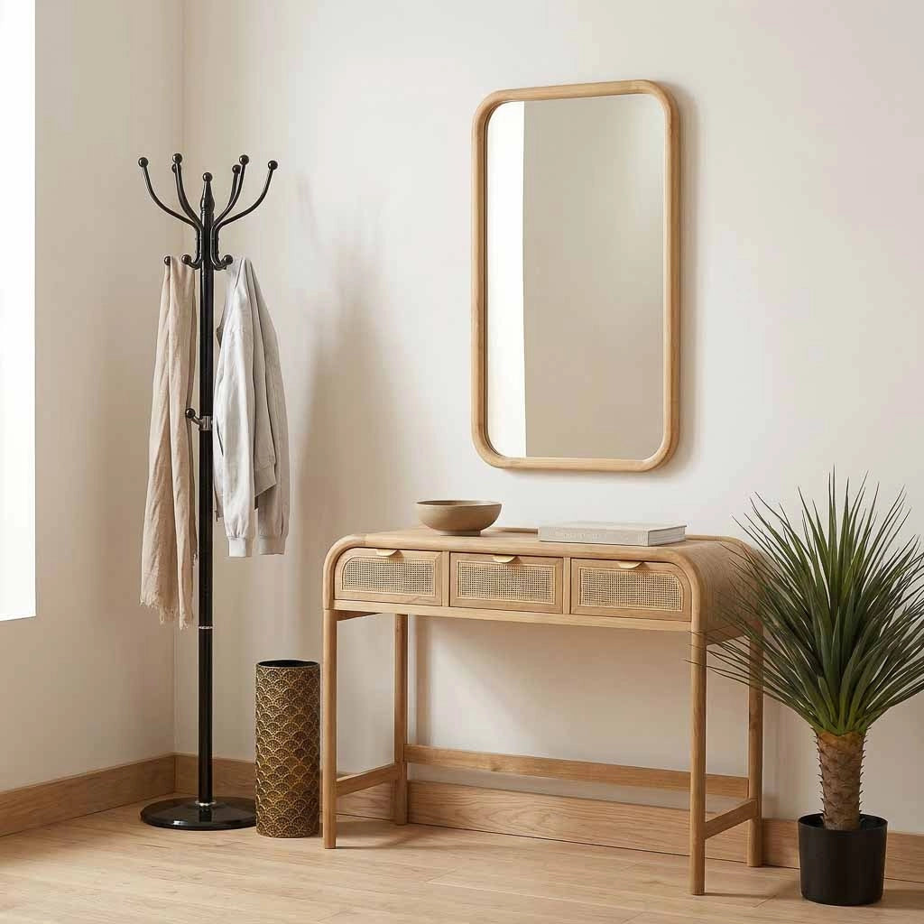 Specchio in legno marrone 70x2,5x100h cm