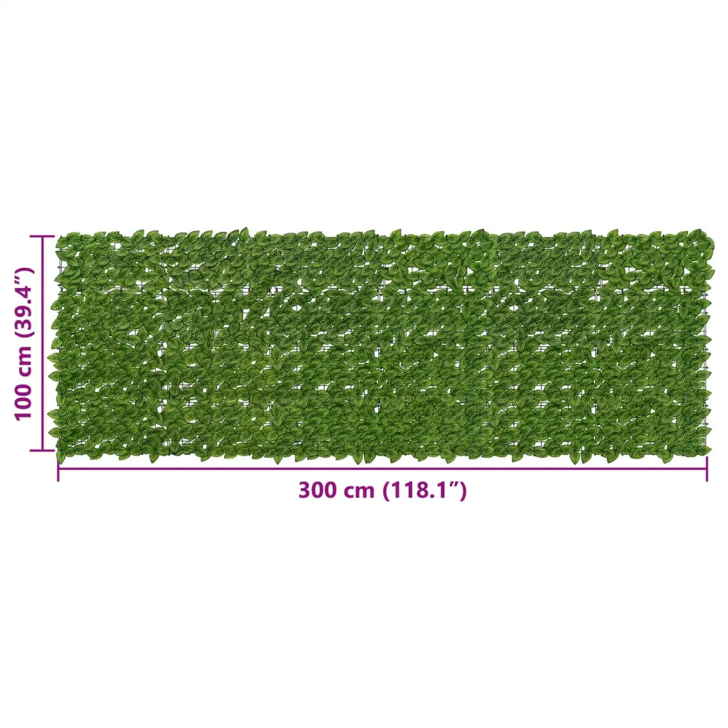 Schermo per balcone con foglie Verde e Giallo 300 x 100 cm 42040643