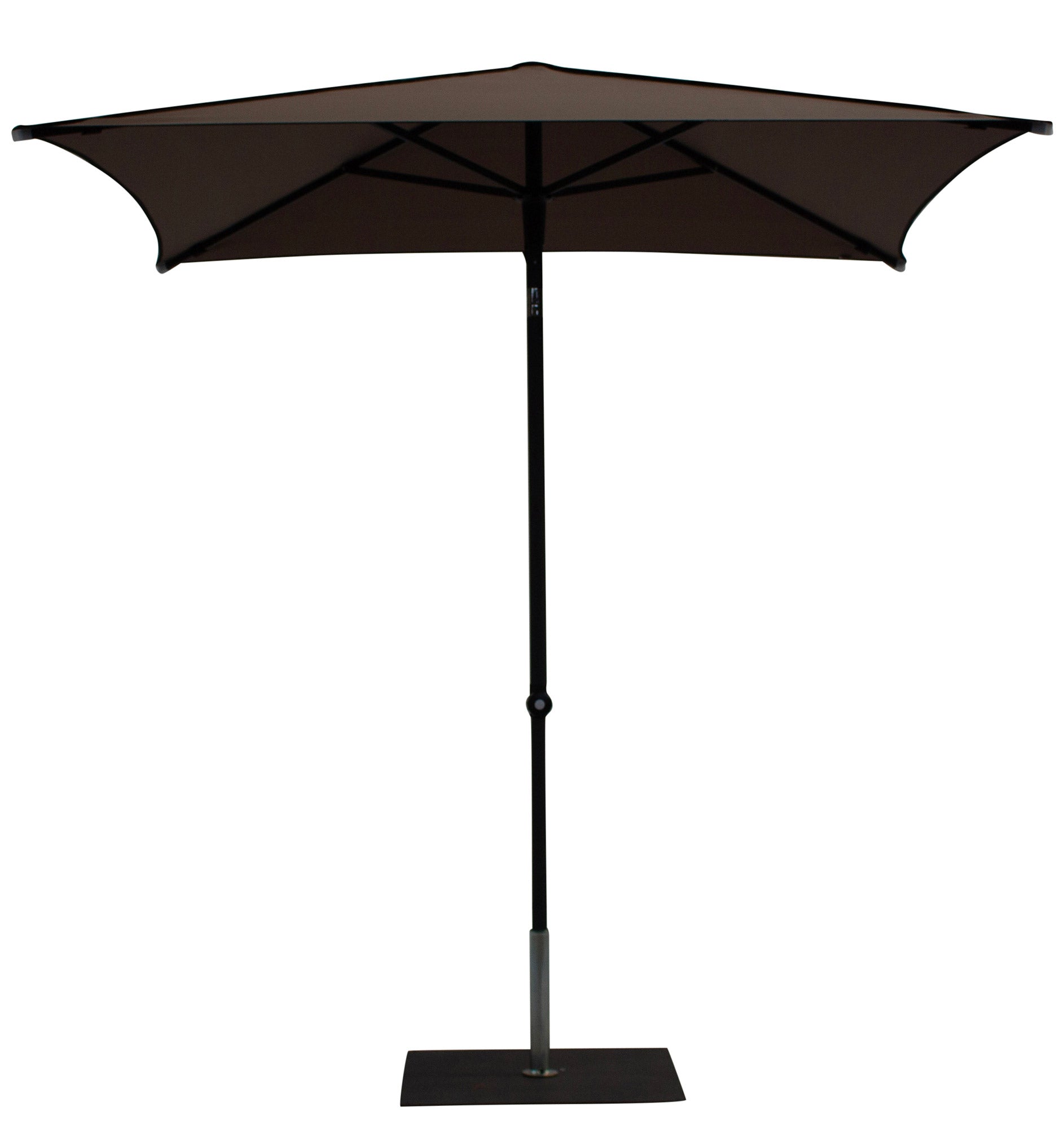 Ombrellone da Giardino 2x2 m Palo Ø38 mm in Alluminio Tessuto Dralon Acrilico Border Taupe