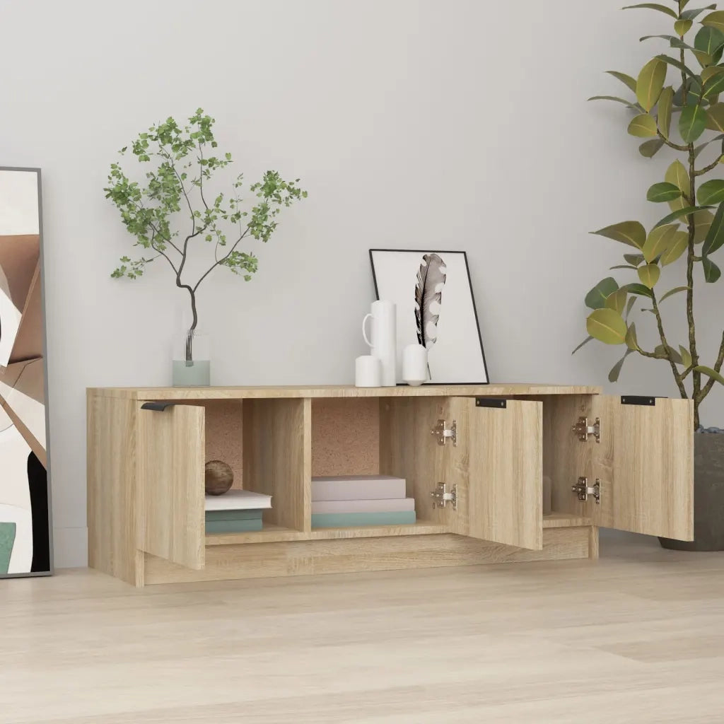 Mobile Porta TV Rovere Sonoma 102x35x36,5 cm Legno Multistrato 811361