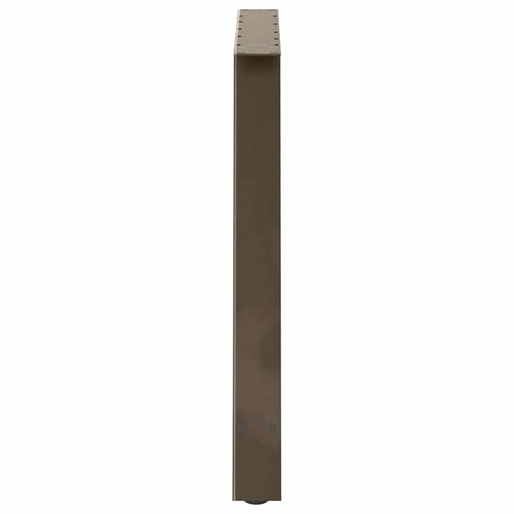 Set di 2 gambe per tavolo da pranzo a forma di A 100 x 72-73 cm design moderno con piedini livellatori in acciaio nero 02_0057143