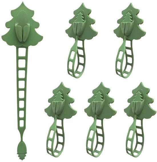 Kit per appendere le decorazioni di Natale 6 pezzi - Silicone riutilizzabili - Retroattacco autoadesivo - Flessibile e resistente alla trazione - Ideale per decorazioni - Disegno di albero di Natale - Decorazione di Natale