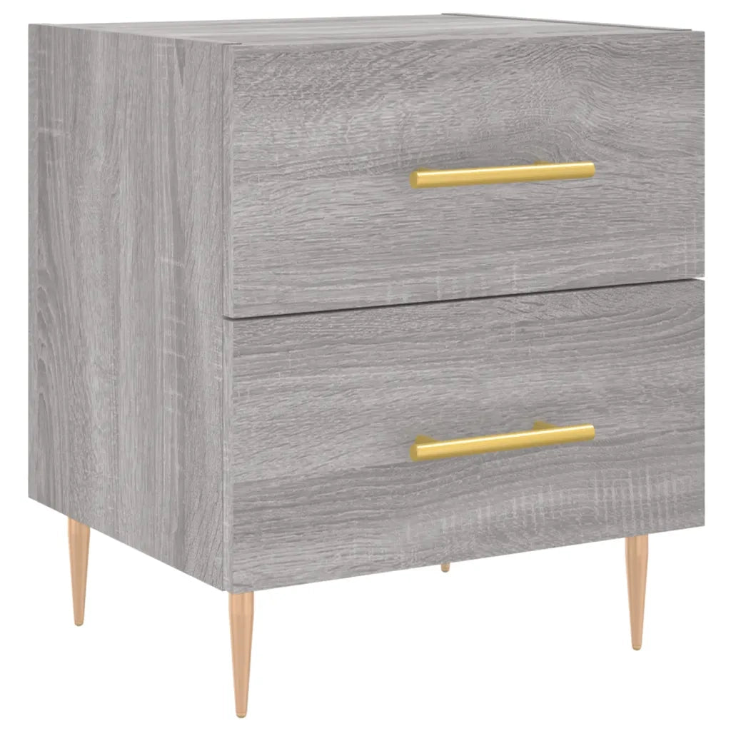 Comodino-Tavolino da notte Grigio Sonoma 40x35x47,5 cm in Legno Multistrato 916574