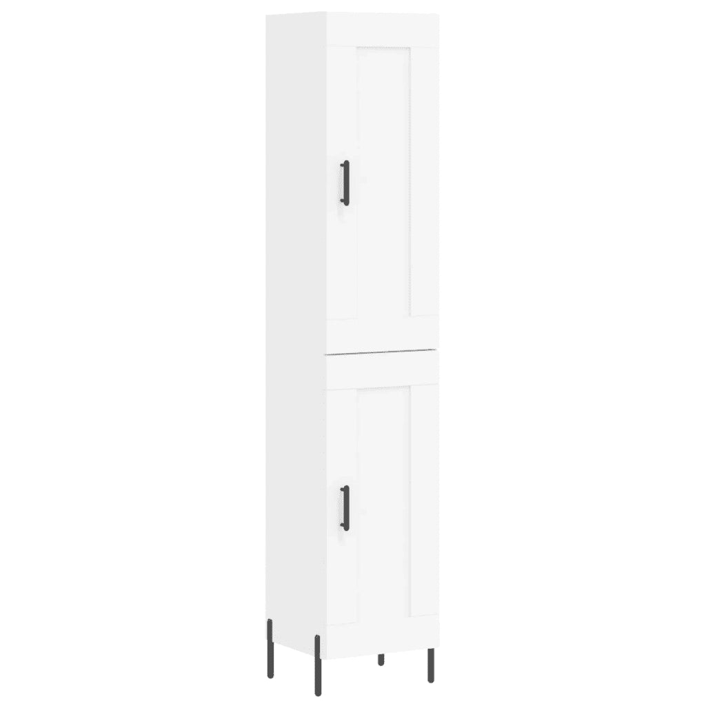 Credenza | Madia | Buffet da pranzo | Armadio da pranzo Bianca 34,5x34x180 cm in Legno Multistrato