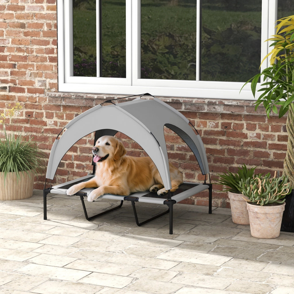 Letto per cane e gatto con piedi e trasportino ¨C zephmum ¨C 106x76x94 cm grigio