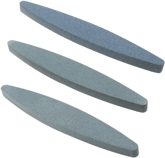 Set di pietra abrasiva 3 pezzi - Pietra abrasiva a forma di gomito - Grana 120/150/240 - Corindone - Progettazione portatile - Per coltelli e attrezzi - Blocco abrasivo