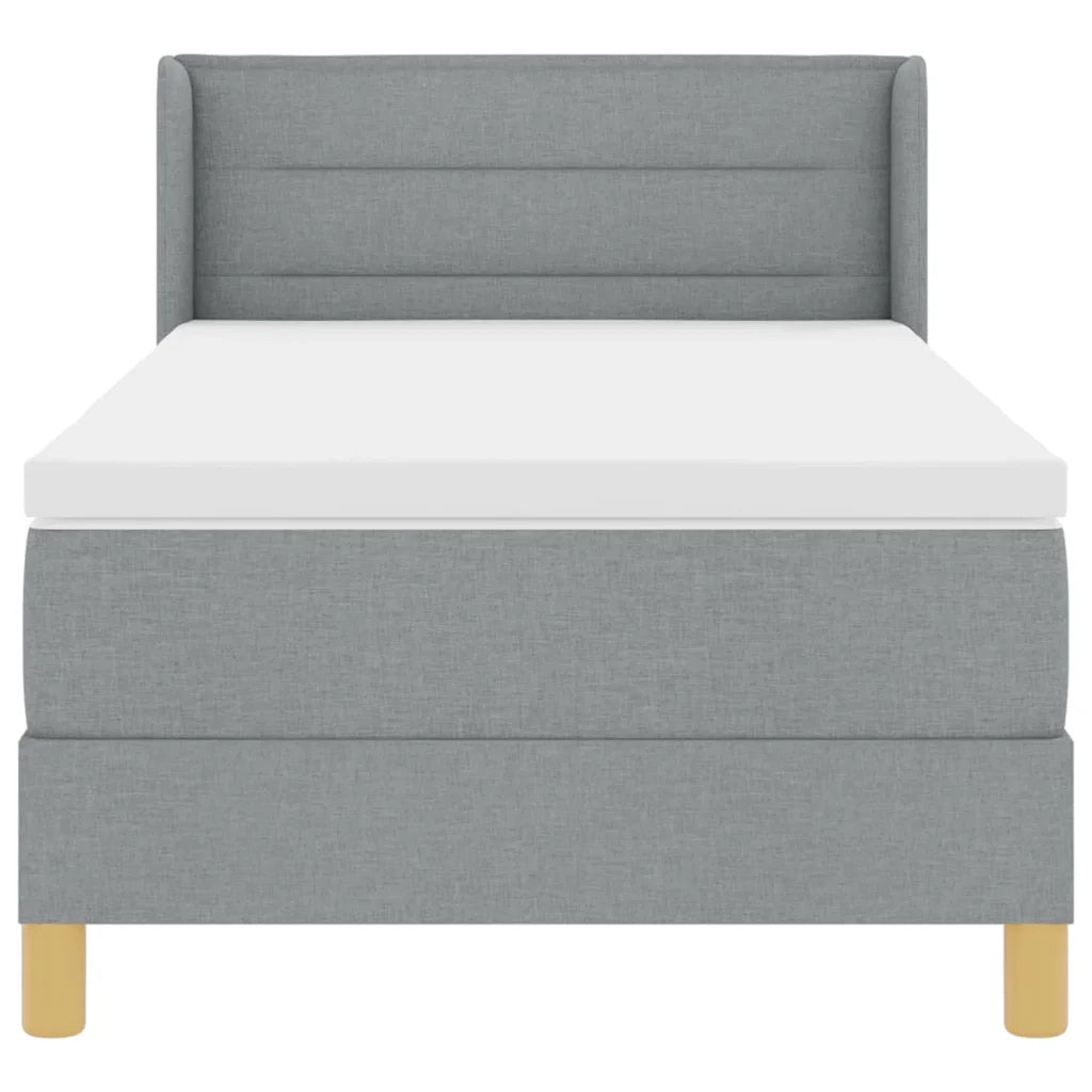Letto a molle con materasso Grigio chiaro 190 x 90 cm Tessuto 3341202