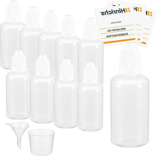 Contenitore di raccolta liquidi flessi tubi di misura etichette 50ml Sicurezza per bambini Materiale LDPE Qualità
