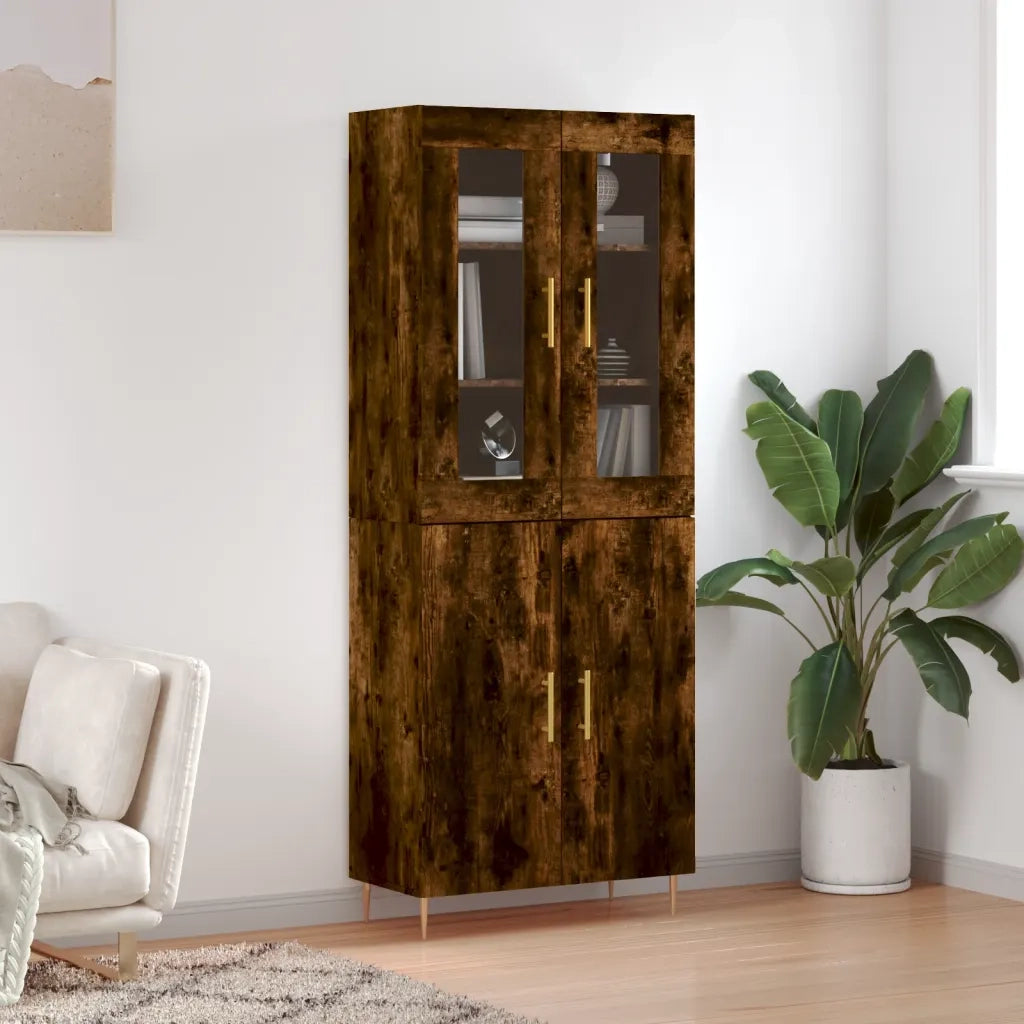 Credenza Rovere Fumo  69,5x34x180 cm in Legno Multistratocod mxl 77645