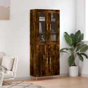 Credenza Rovere Fumo  69,5x34x180 cm in Legno Multistratocod mxl 77645