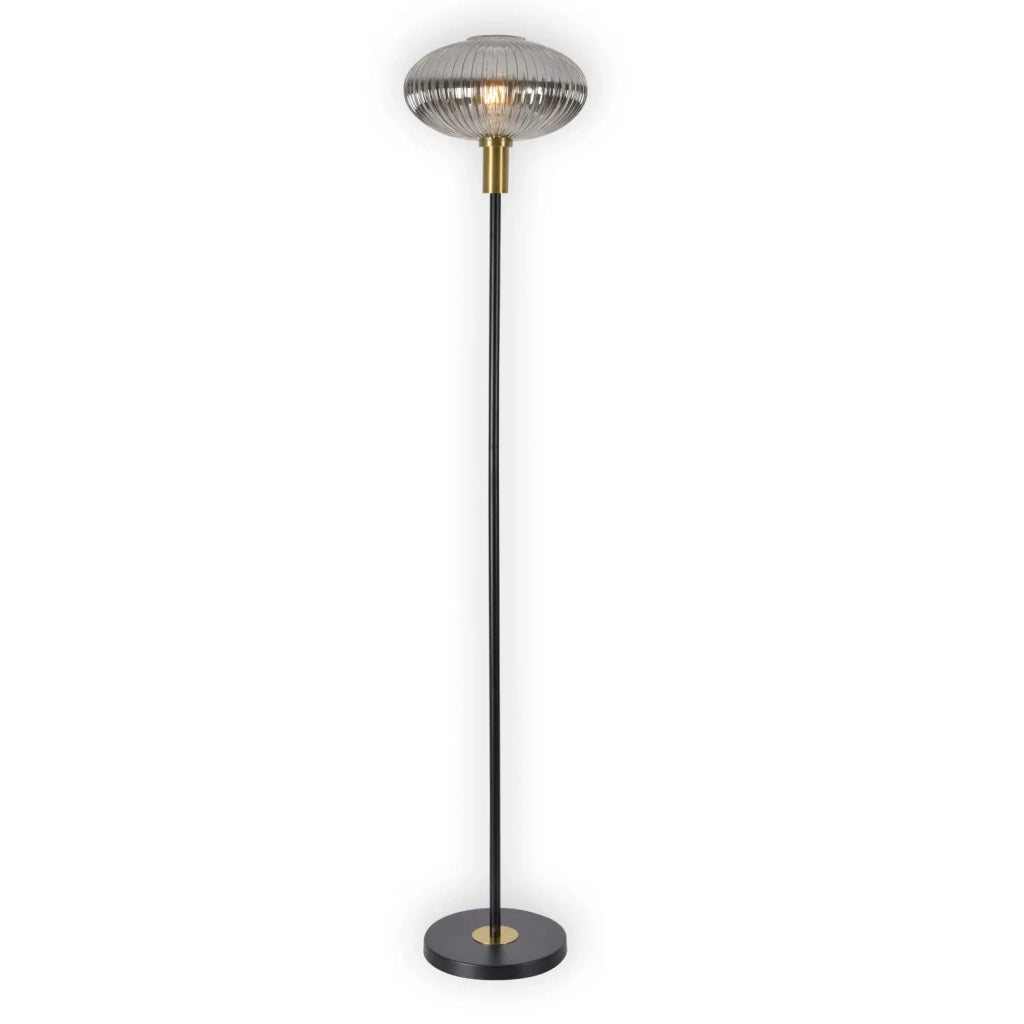 LÚZETE - LÁMPARA DE PIE TULIPA FUMÉ SPECCHIATO 160 CM E27 SHELBY