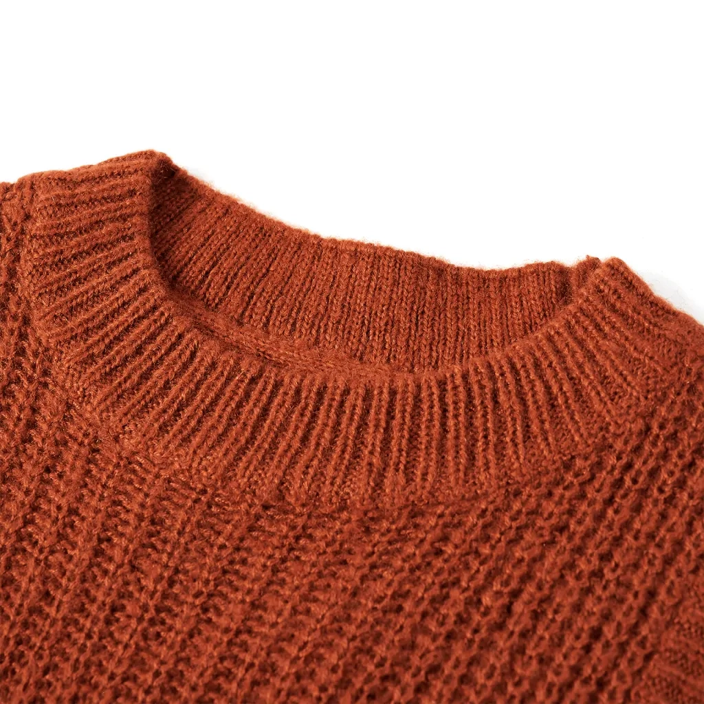 Gilet per Bambini Lavorato a Maglia Cognac 128cod mxl 132418