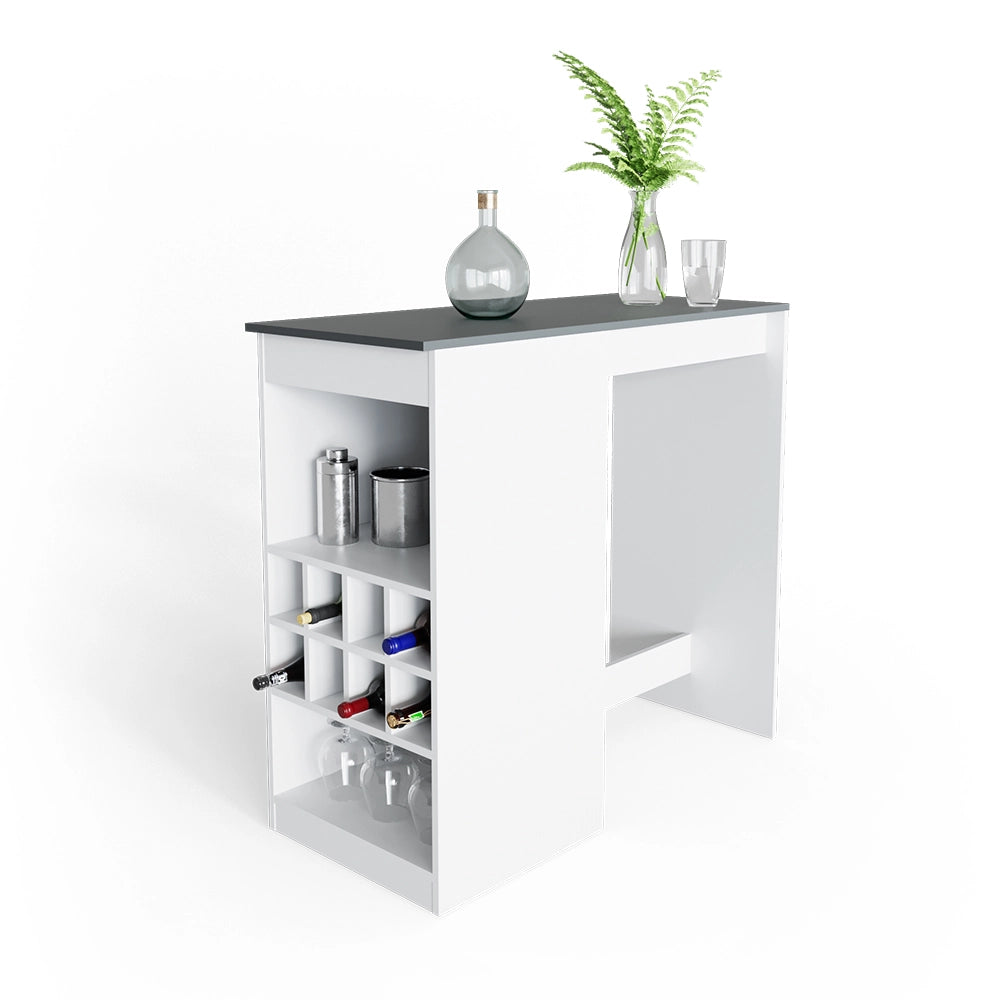 Vicco Tavolo bar alto Bianco/antracite 115 x 50 cm